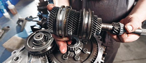 Gearbox internals being inspected