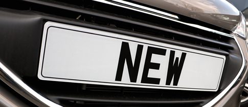 Close-up of a car number plate